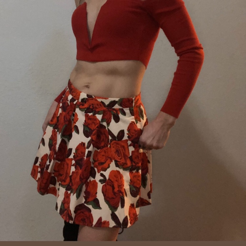 Rose Mini Skater Skirt 🌹